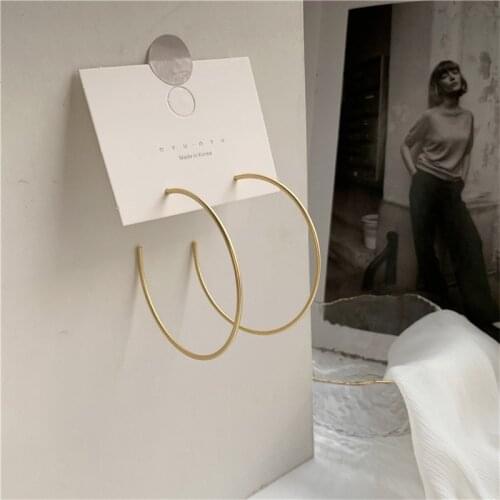 Trendy Exaggerated Super Big Hoop Earrings Smooth Large Circle Earrings for Women Statement Jewelry Boucles d'oreilles 2020 New