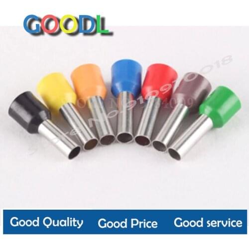 100pcs E0508 Tubular Wire Cold Pressure Connector Electrical Terminals Cable Crimps Wire Ferrules For 0.5mm2, 22 AWG Wire VE0508