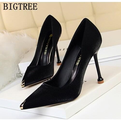 2020 New Pumps For Women Bigtree Shoes Wedding Heels Sexy High Heels Office Shoes Women Stiletto Ladies Heels Bride Shoes Buty
