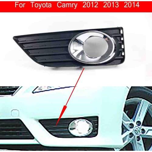 Fog Light Cover For Toyota Camry 2012 2013 2014 Fog Lamp Shell Vent Car Front Bumper Grille Driving Lamp Cover