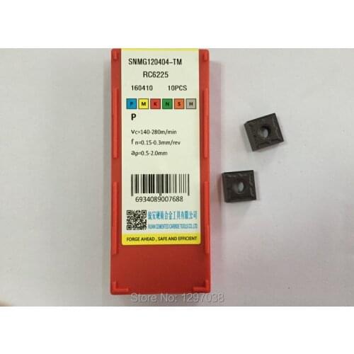 CNC carbide blade SNMG120404-TM-RC6225 semi finish machining,Universal cutting steel parts, with wear resistance and toughness