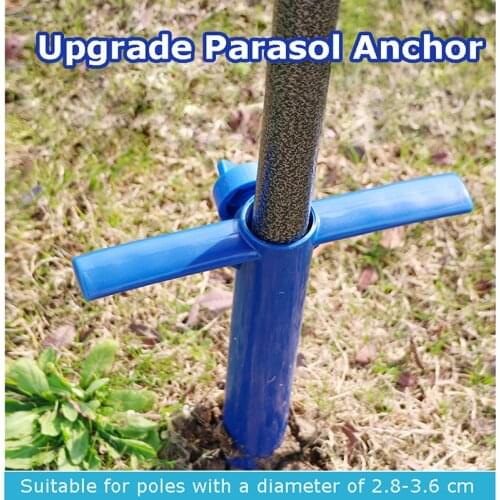 Outdoor Umbrella Bases Holder Portable Durable Parasol Anchor Beach Fishing Patio Umbrella Holder Screw Insert Stand Auger