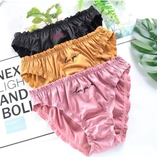 LOVE YOU Letter Embroidered Ladies Panties Simple Sexy Lace Women Underpants Seamless Thong Underwear Female Briefs Lingerie