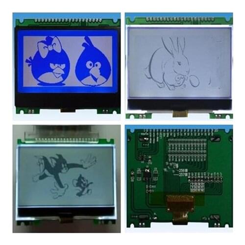 3.2 inch 20PIN SPI COG 256128 LCD Module ST75256 Controller White/Blue Backlight I2C/Parallel Interface (No Chinese Font)