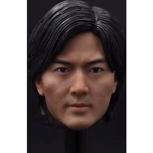 1/6 Scale Ekin Cheng Head Sculpt Youth and Danger Chen Hao Nan Head Carving Model for 12in Action Figure Toy