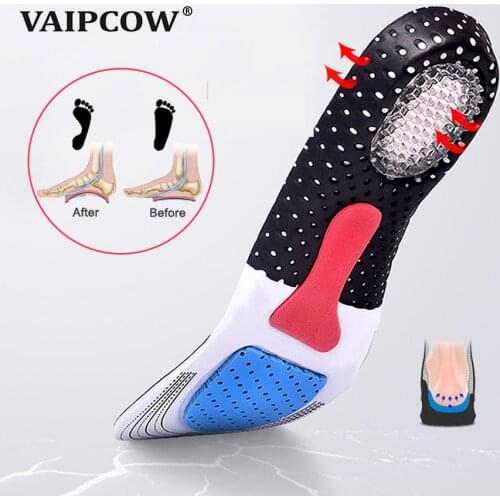 1pair For Sport Shoes Pad Unisex Thickening Shock Absorption Basketball Football Shoes Pads Silicone Soft Insole