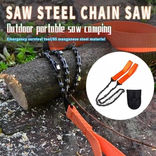 1PC Manual Hand Steel Rope Chain Saw Cutting Outdoor Tools Practical Portable Camping Hiking Emergency Survival Hand Tool Fast