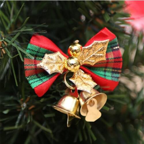 10Pcs/set Merry Christmas Tree Decorations Pendant Ornaments 2020 Small Bell Home Decore Christmas Accessories Navidad Gifts