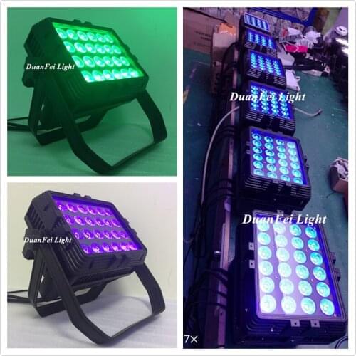 20Pieces Outdoor Projector Wash Alumium City Color Light Dmx RGBWAUV LED Wall Washer 24x18W