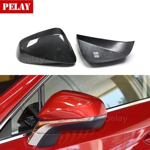 Carbon fiber For Lexus NX 2014-2020 Car Accessories Side Rearview Mirror Cover Frame Sticker Trim Top Half Add-on Case Cap