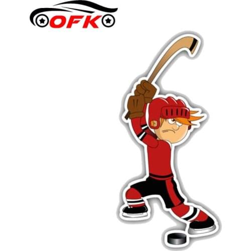 Car Stickers Decor Motorcycle Decals Interesting Hockey Player Decorative Accessories Creative Sunscreen Waterproof PVC,15cm*6cm
