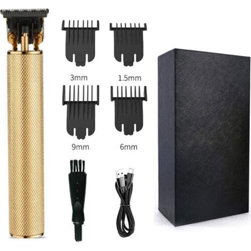 Cordless Zero Gapped Trimmer Hair Clipper One-button Start USB Charging Low Noise