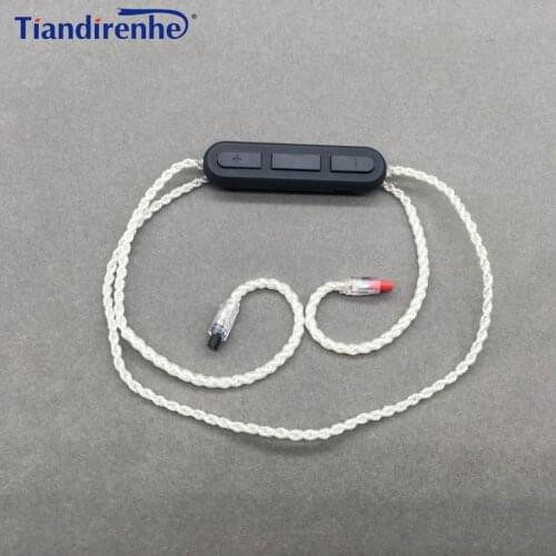 DIY Earphone Bluetooth Cable for Audio Technica ATH IM04 IM03 IM02 IM01 IM50 IM70 Headset Line Silver Plate Line Wire with Mic