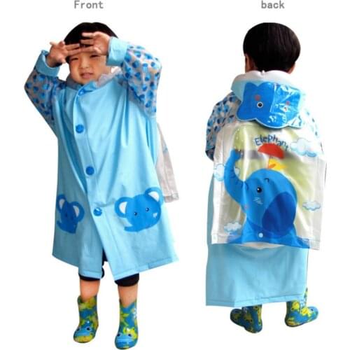 1pcs Student Backpack Belt Raincoat Baby Children Cartoon Rainproof Rain Coat Girls and Boys Waterproof Poncho Rain Cover