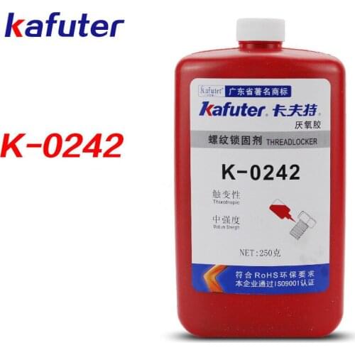 Kafuter 250ml K-0242 anaerobic metal screw locking adhesive thread sealing antirust glue removable blue