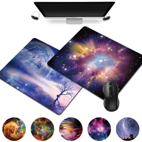 Mouse Pad for Computer Space Series Pattern PU Leather Waterproof Smooth Gaming Mousepad Portable Home Office Mouse Mat