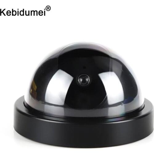 Dome Simulation Burglar Alarm Camera Indoor Outdoor Fake Surveillance Home Camera LED Light CCTV Security Camera for Warning