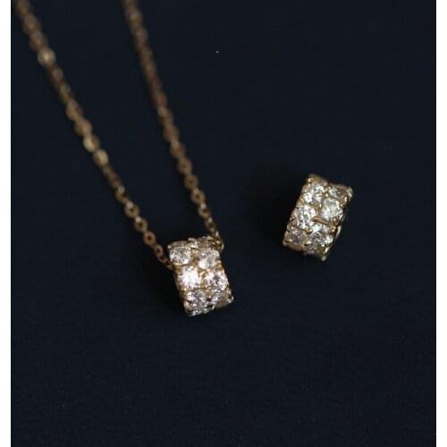 Liemjee Personality Fashion Party Punk Jewelry Zircon Transfer Bead Necklace For Women Feature Namour Charm Gift All Seasons