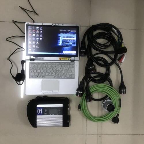 MB Star C4 Sd multiplexer c4 with Laptop CF-AX2 i5 480GB SSD 2020.12 X/Vediamo/DAS/DTS/EPC/HHT For MB star Auto Diagnostic tool