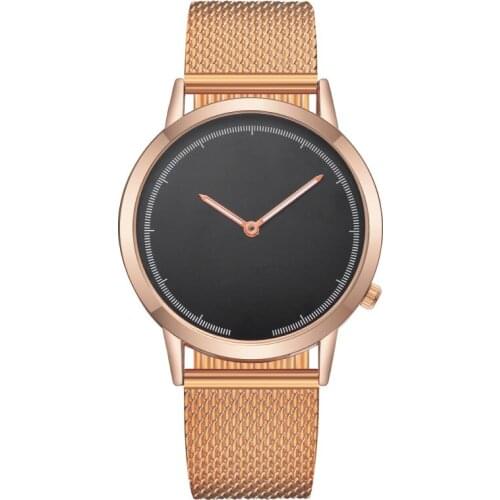Fashion Mens Business Golden Watches Luxury Ultra Thin Mesh Belt Quartz Men Wrist Watch Casual Male Watch