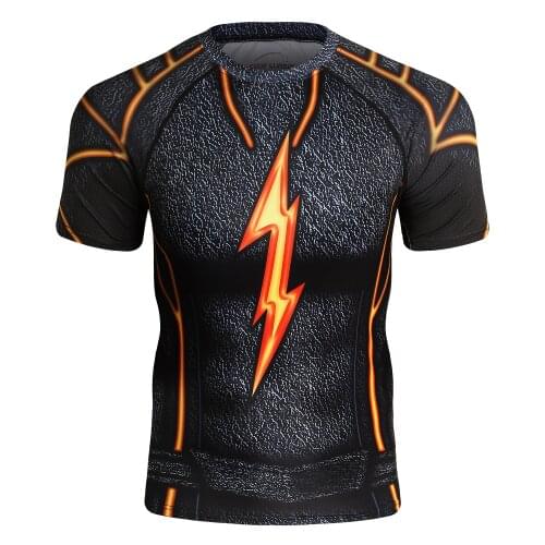 2021 Summer New Mens 3d Printed Rash Guard Training T Shirt Outdoor Running Fitness Short Sleeve Tight Jerseys Breathable