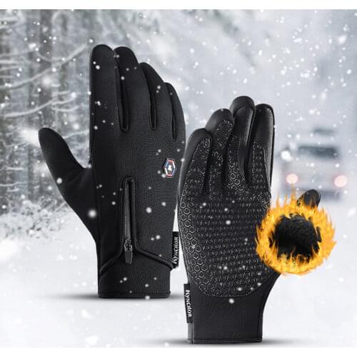 Autumn Winter Cycling Gloves For Men Outdoor Sports Warm Windproof Waterproof Wear-resisting No-slip Touch Screen Mens Gloves