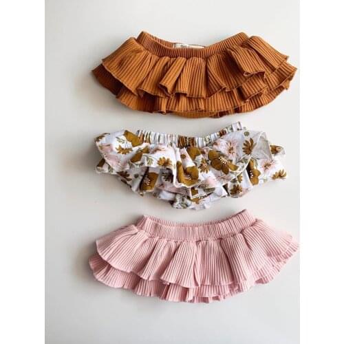 0-24M Baby Clothes Summer Girls Princess Short Skirts Cute Children Baby Kids Girls Lovely Ruffkes Layers Design Elastic Skirts