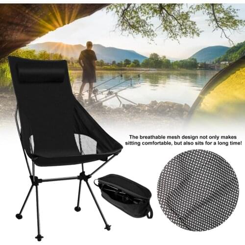 Portable Ultralight Camping Moon Chair Series Folding Aluminum Alloy Chair Outdoor Picnic Camping Fishing High Back Chair