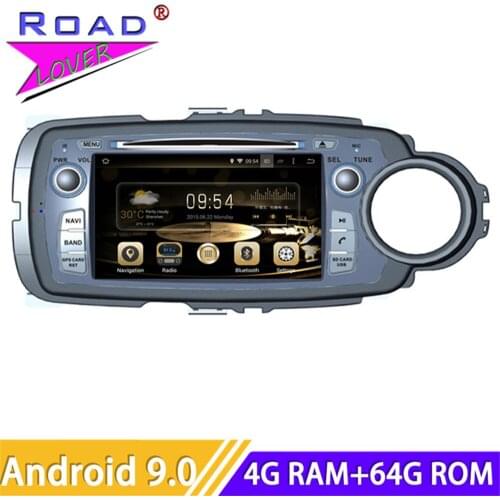 Roadlover Android 9.0 Car DVD Automotive Player Audio For Toyota Yaris 2011- RHD Stereo GPS Navigation Magnitol Double Din Radio
