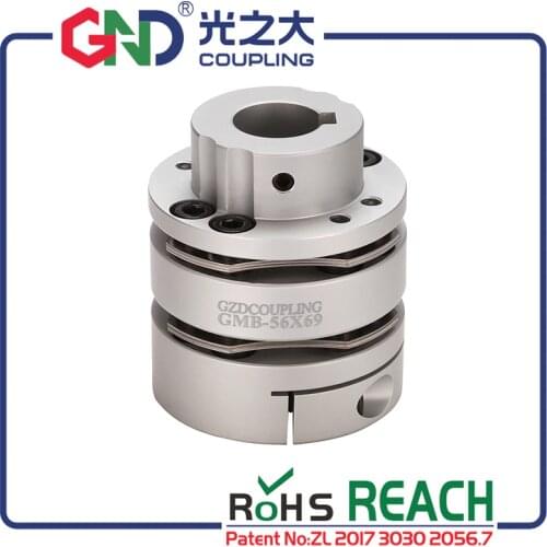 GND 3D print shaft coupling bore 5mm 8mm 10 aluminum alloy jaw shaft flexible 8 screws step double diaphgrams coupler shaft CNC