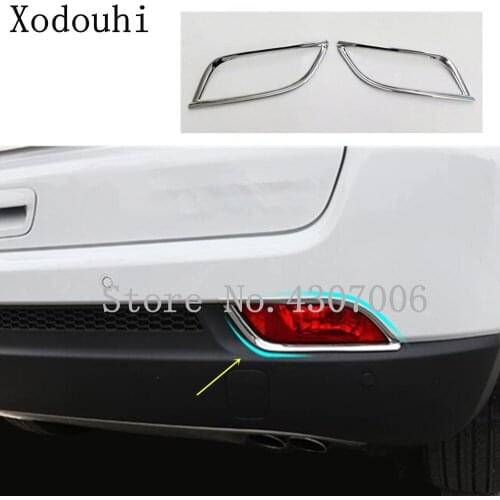 Car Body Styling Chrome Rear Tail Fog Cover Light Frame Lamp Side Molding Trim 2pcs For Jeep Compass 2017 2018 2019 2020