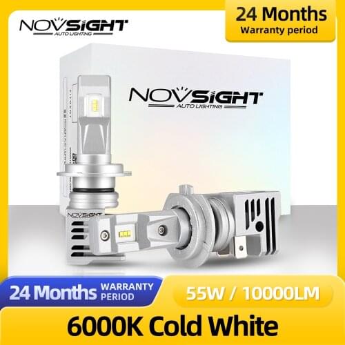 NOVSIGHT H7 Led Lights 6000K 10000LM 55W H1 H4 H3 H11 9005 9006 HB3 HB4 Lamps Led For Llights Bulbs On Cars Super Bright