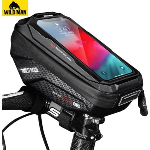 Waterproof Bicycle Bag Phone Holder Bag Case Cycling Bike Mount 6.9 inch Mobile Phone Stand Bag Handlebar Bicycle Accessories