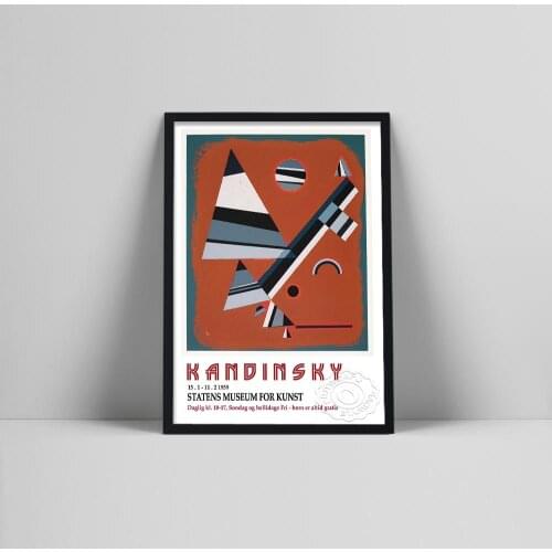 Kandinsky Exhibition Poster Statens Museum for Kunst Canvas Painting Abstract Geometry Wall Art Prints Pictures for Home Decor