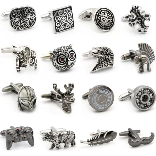 Vintage Series Cuff Links 28 Designs Option Black Color Cufflinks