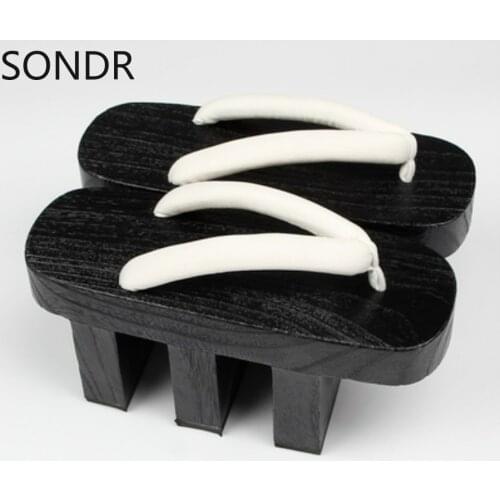 Womens Wooden Japanese GETA Clog Bidentate ONMYOUJI SSR Shiranui Flops Flip Wood Sandal Shoes Cosplay Japan Geisha 11.5CM
