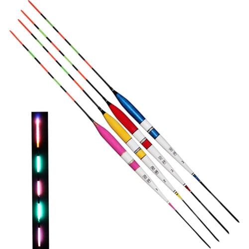 1PC Led Electronic Fishing Float Night Floats Balsa Wood Night Vision Electric Fishing Luminous Float with Battery Fishing Float