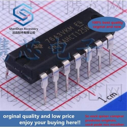 10pcs 100% orginal SN74AHCT125N DIP-14 QUADRUPLE BUS BUFFER GATES WITH 3-STATE OUTPUTS in stock