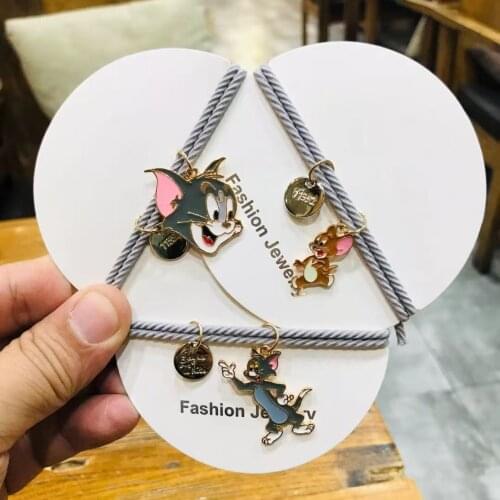 2021 New Arrive Hot Selling Fashion Carton Hair Band Women Girls Kids Hair Rope High Elastic Hair Rings Headpiece Hair Accessory