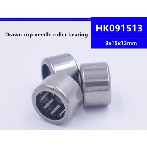 50pcs/100pcs high quality HK091513 9x15x13mm Drawn Cup Caged Needle Roller Bearing 9*15*13mm