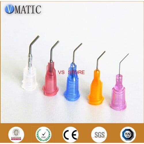 Free Shipping 500Pcs 0.5'' Bent Dispenser Flow Needle 45 Degree Bent Stainless Steel Liquid Dispensing Needles 1/2 Inch