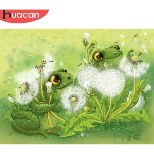 HUACAN Diamond Embroidery Frog Diamond Painting Animal Painting With Diamonds Picture Of Rhinestones Diamond Mosaic