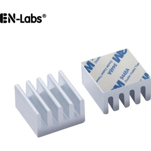 Aluminum Heatsink w/ Thermal adhesive tape Radiator,Heat sink w/ Thermally Conductive Adhesive Cooler for RAM Memory Chips-10pcs