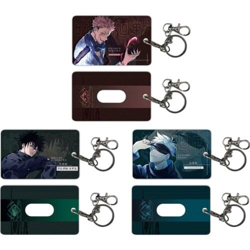 Anime Jujutsu Kaisen ABS Bus Bank Card Holder Student Keychain Card Case Cosplay Cover Pendant Prop Decor Xmas Gifts