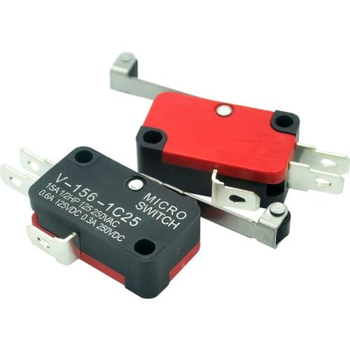Free shipping 5PCS V-156-1C25 pulley micro switch limit switch Silver Point