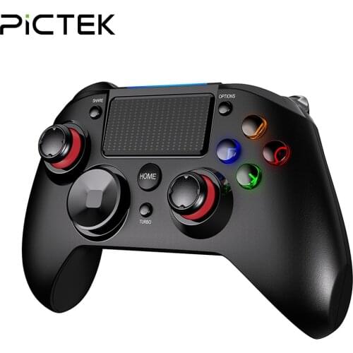 PICTEK PC263 Wireless Gamepad Bluetooth PS4 Controller For Playstation 4 With Audio Port Dual Vibration LED Light For PC Android
