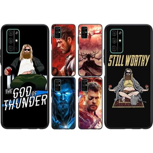 Avengers Thor For Huawei Honor 50 SE V30 View 20 V20 30i 30S 30 20S 20E 20i 20 Lite Pro Plus Black Phone Case