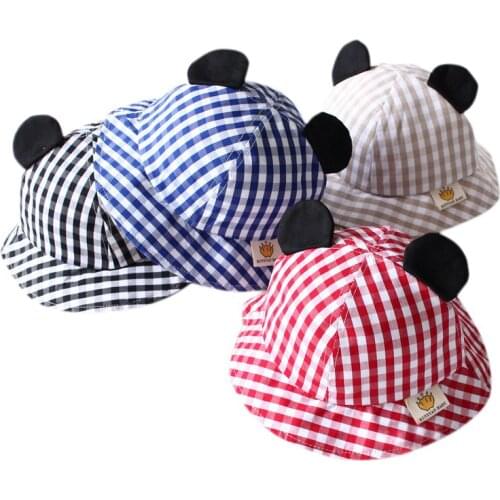 Children Sun Hats Toddler Cap Cute Dot Baby Cap Girl Boys Sun Hat With Ear For Spring Newborn Photography Props Baseball Cap1