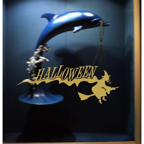 DIY Creative Colorful Halloween Sticker Halloween Festival Decor Wall Sticker Poster Wallpaper Party Home Decoration Gift