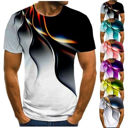 Mens 3D Print T Shirts Personality Lightning Graphic T Shirts Casual Sport Short Sleeve Tops Male Streetwear Summer Clothing